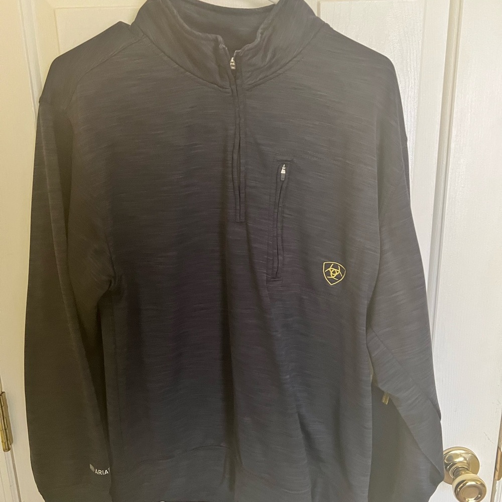 Men’s Navy Blue Ariat Quarter-zip pullover, M